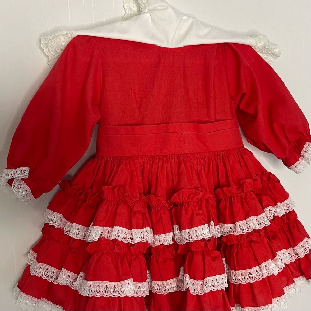 Kids Avenue Full Circle Pageant Party Dress Tiered Ruffle Lace VTG USA Size 2 - Picture 4 of 16